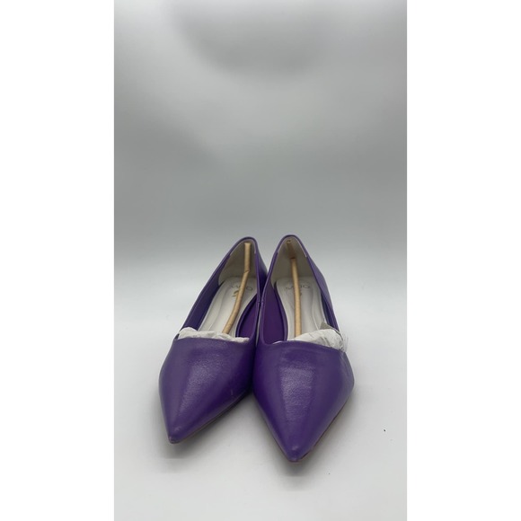 Franco Sarto Shoes - Franco Sarto Women's Diva Pointed Toe Kitten Heel Pump, Purple Leather, 8
